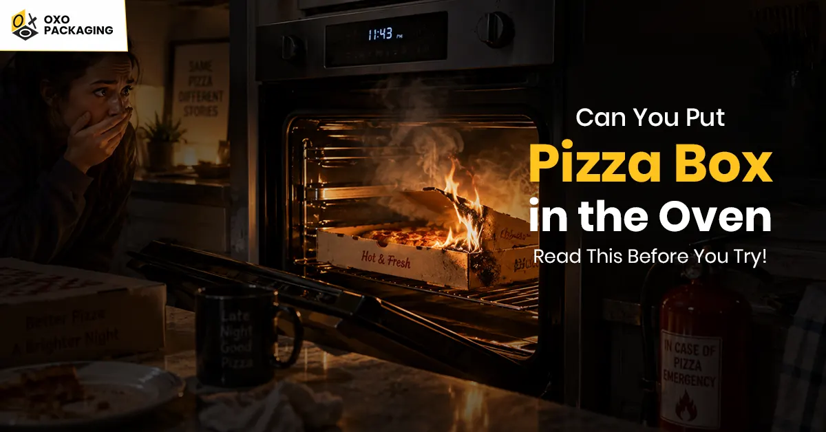 put pizza box in the oven