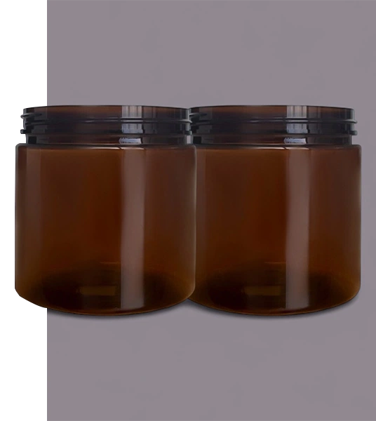 PET plastic cosmetic jar with lid wholesale