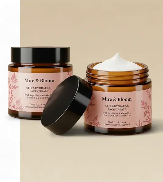amber cosmetic jars wholesale