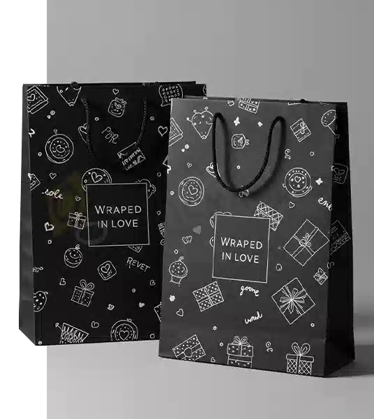 black gift bags bulk