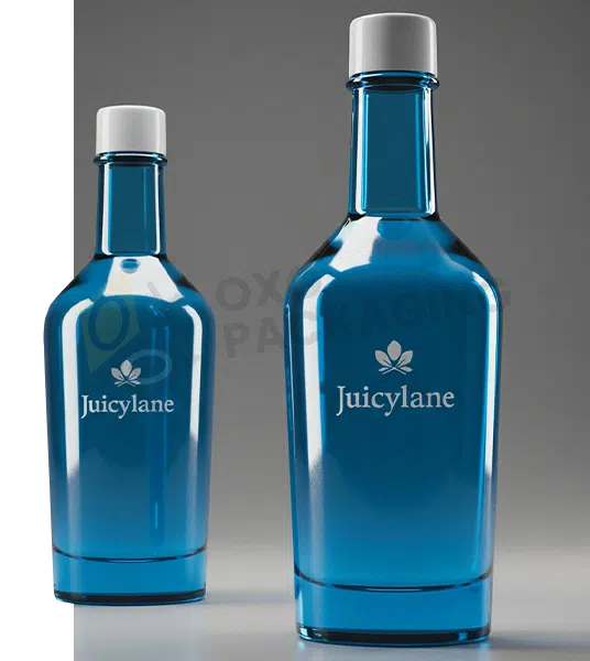 blue glass water bottles bulk