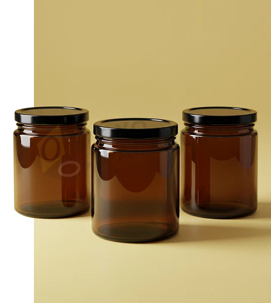 brown glass jars bulk