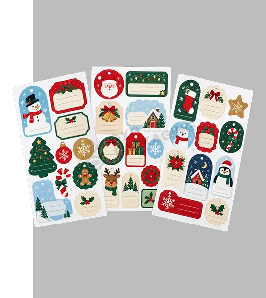 christmas card stickers bulk