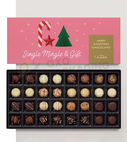 christmas chocolate gift boxes printed