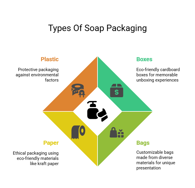 Difference types of soap Packaging