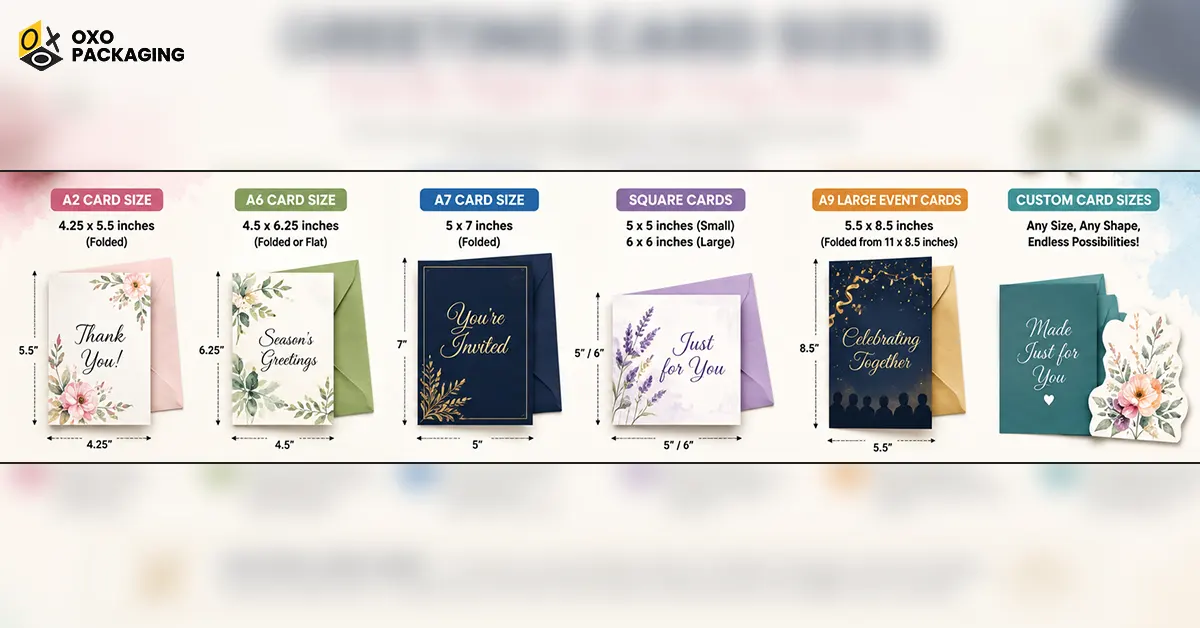 common and standard greeting card sizes
