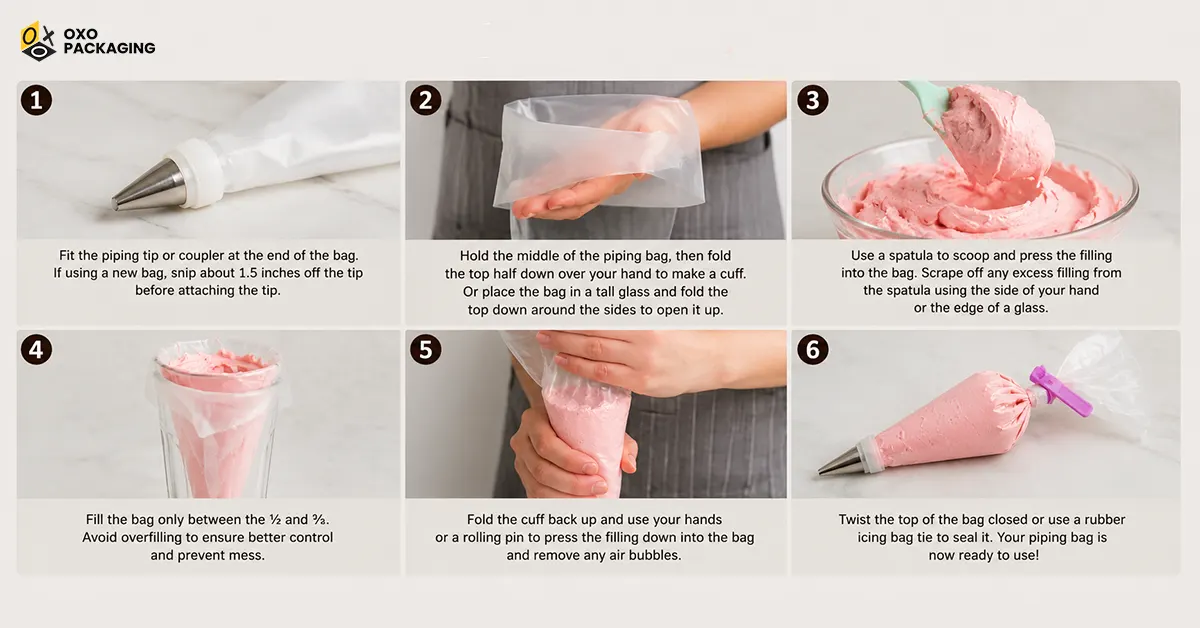 how to fill a piping bag