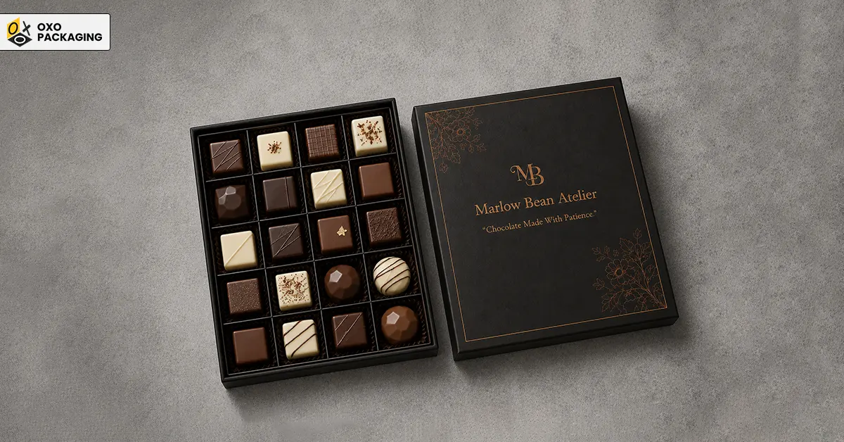 market your brand identity with custom chocolate packaging