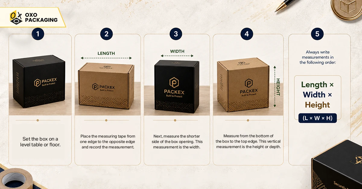 step by step guide to measuring box dimensions