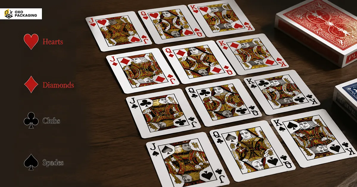 the four suits and their face cards