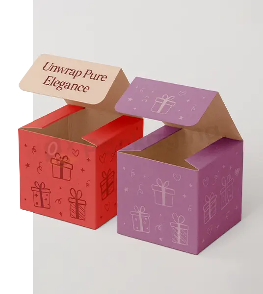 cube gift boxes with lids bulk