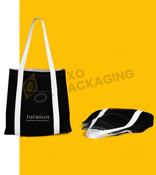 custom black tote bag bulk