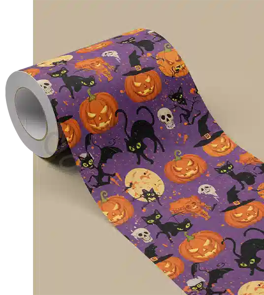 custom halloween gift wrap paper