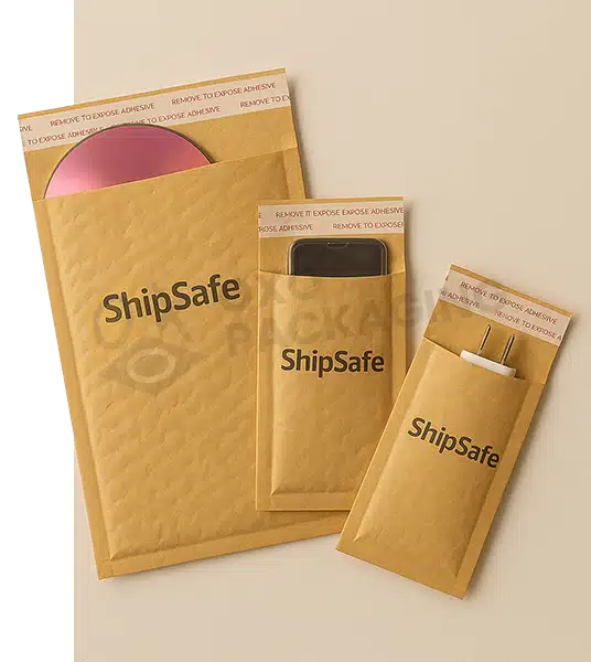 custom kraft paper bubble mailers