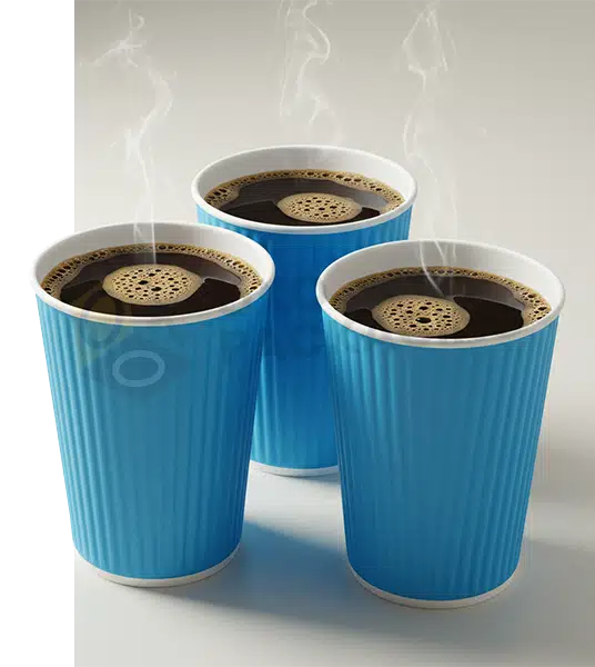 custom ripple wall coffee cups