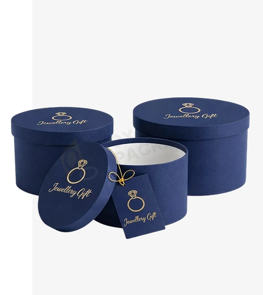 custom round gift box with lid bulk
