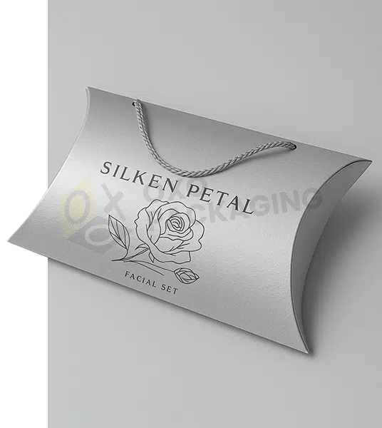 custom silver pillow boxes bulk