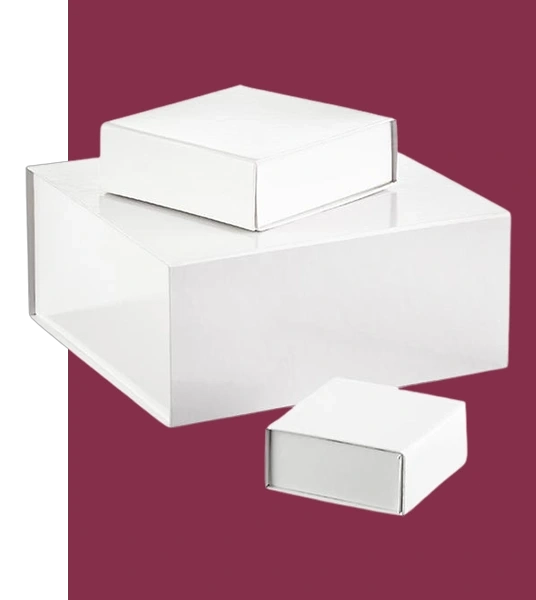custom white glossy boxes