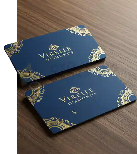 gold foil business card