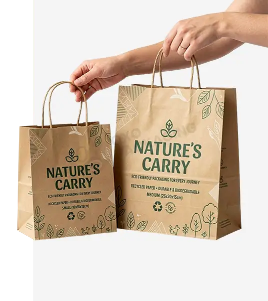 twisted handle paper bag bulk