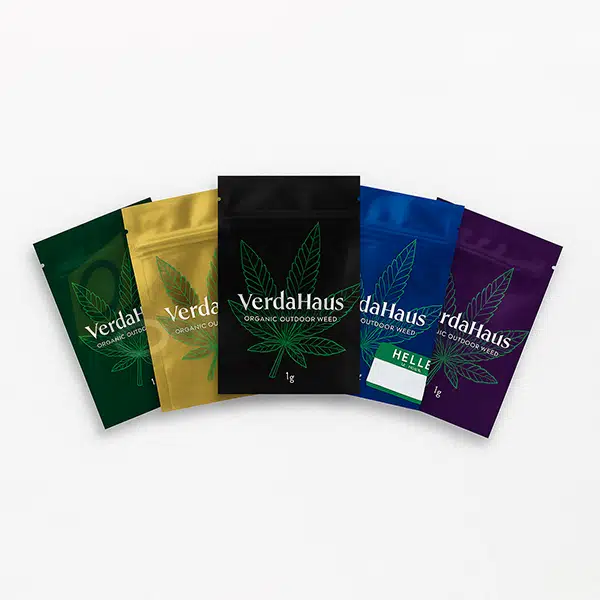 1 gram mylar bags printed