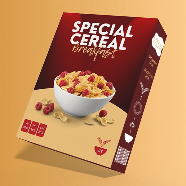 Custom Printed Unique Cereal Packaging Boxes