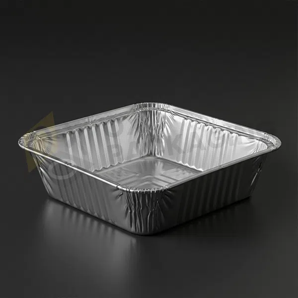 aluminium foil container with lid