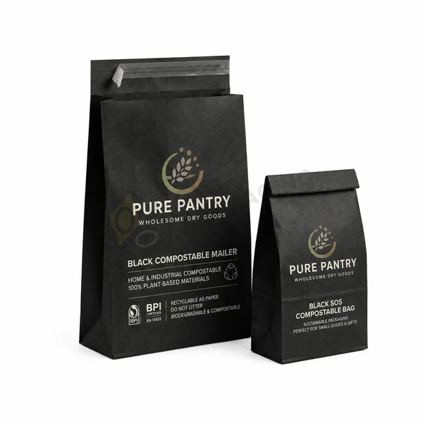 black compostable mailers