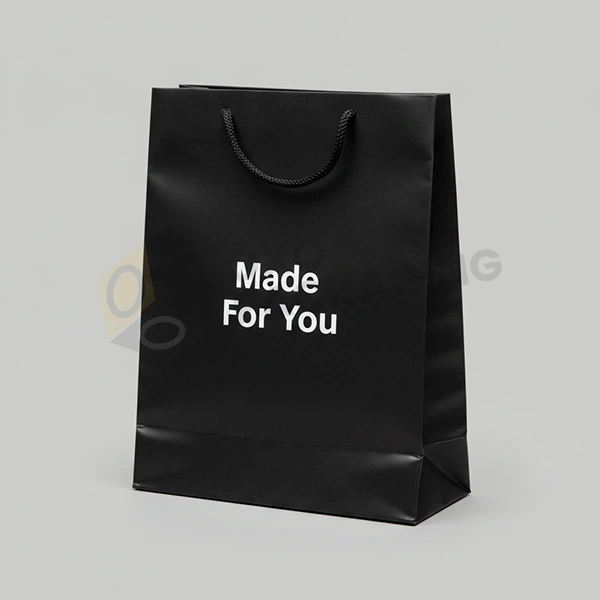 black gloss gift bags