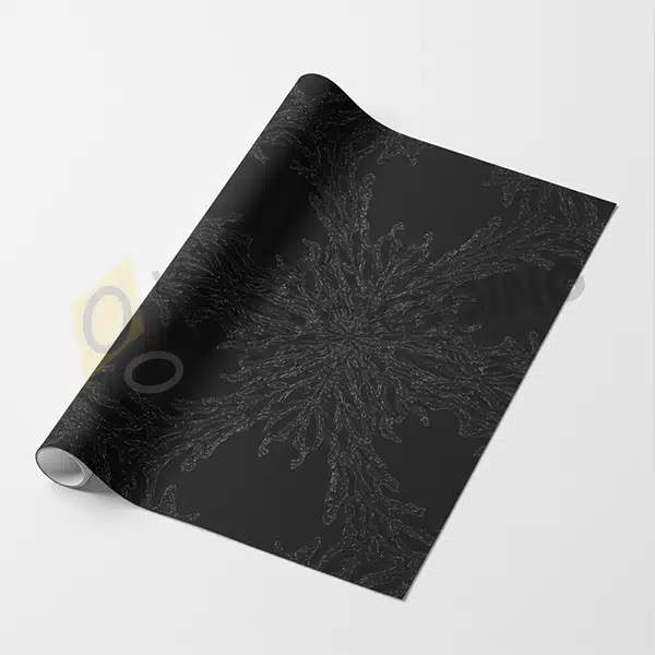 black Glossy wrapping paper