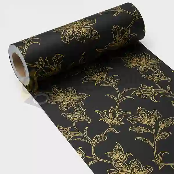 black gold wrapping paper