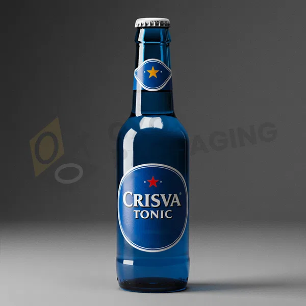 blue glass bottle