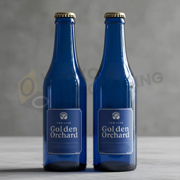 blue glass bottles
