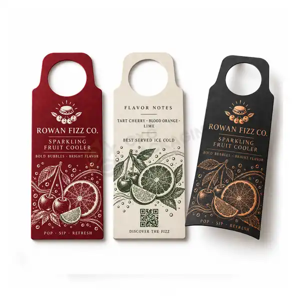 bottle neck hang tags