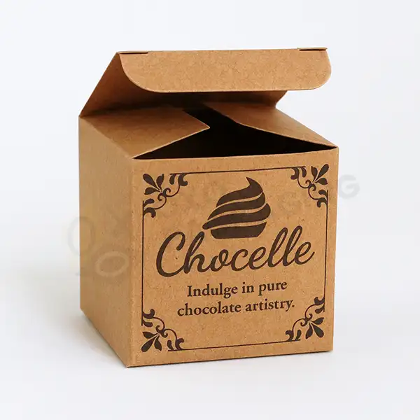 brown cardboard favour boxes