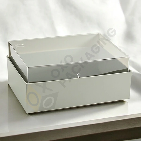 cardboard gift boxes with clear lids