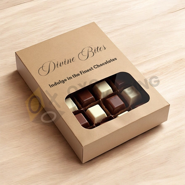 chocolate box with window