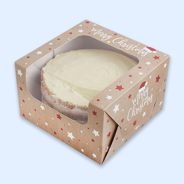 Custom Printed Christmas Cake Packaging Boxes