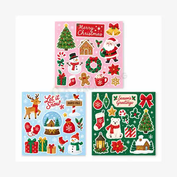 christmas card stickers designs