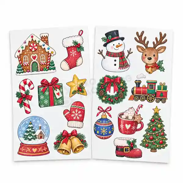 christmas card stickers