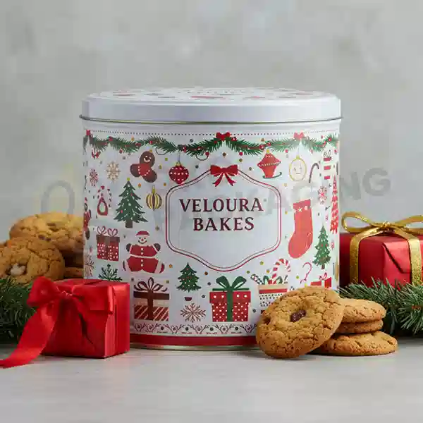 christmas tin of cookies