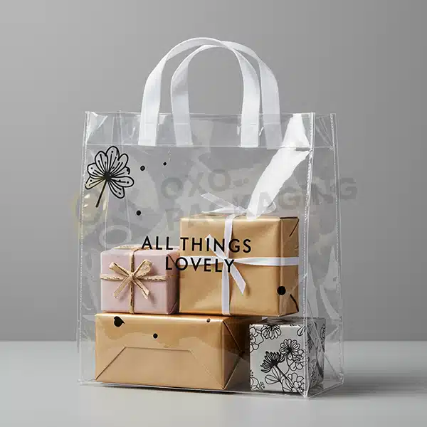 clear gift bags with handles