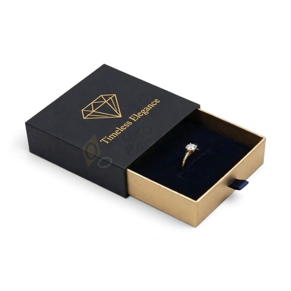Custom Black Jewellery Box OXO Packaging AU