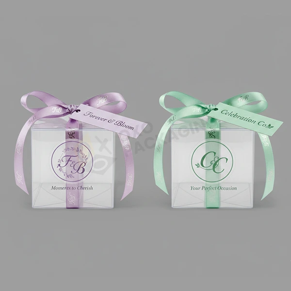 custom clear favor boxes