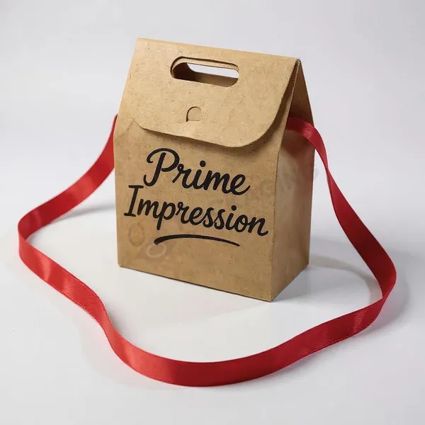 Branded custom gable bag gift boxes with logo