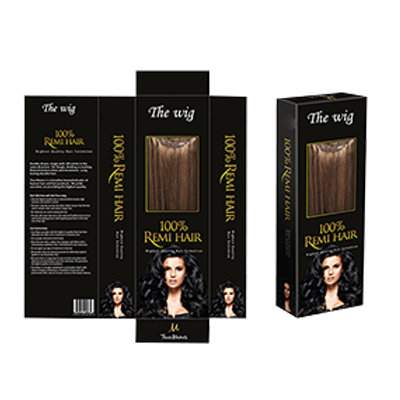 Custom Printed Window Hair Extension Packaging Boxes