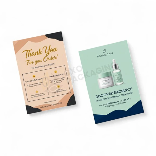 custom packaging insert cards