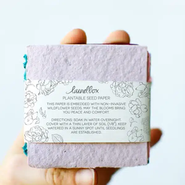custom seed embedded soap wrapper