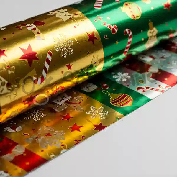 gold foil christmas wrapping paper