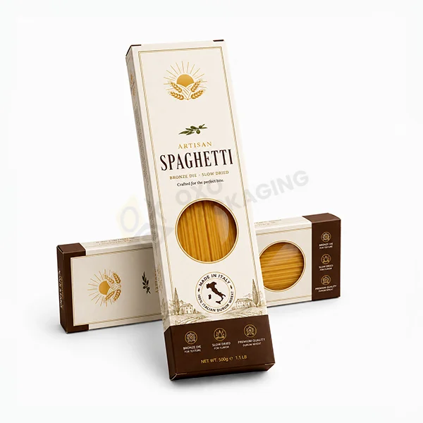 pasta packaging with logo